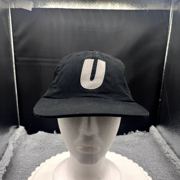 Undefeated Headwear "U" Logo Black and White Adjustable Strapback Hat Cap - Picture 2 of 8
